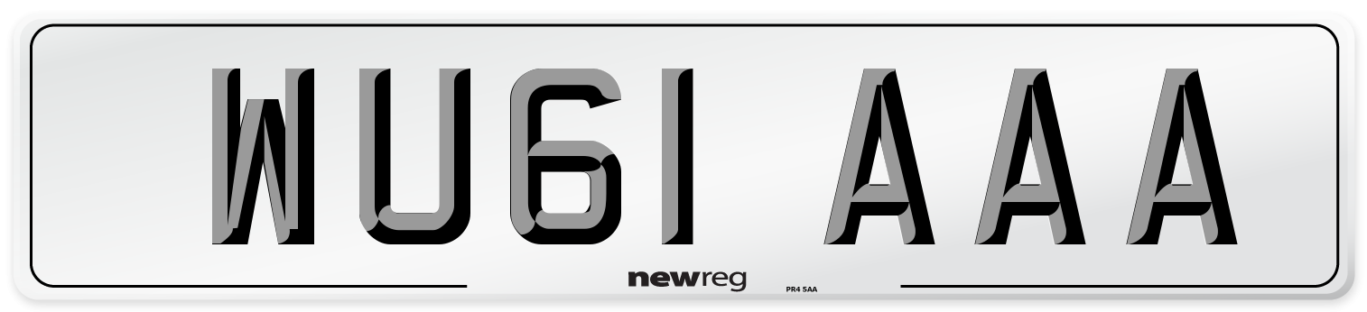 WU61 AAA Number Plate from New Reg